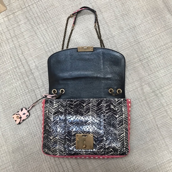 Marc Jacobs Mini Polly Snakeskin Pink/Black/Multi Bag - Picture 5 of 9